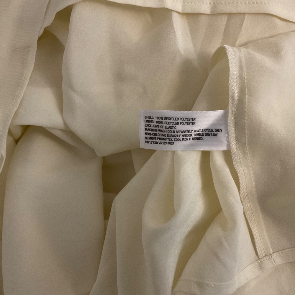 Women's Sheer Chiffon Maxi Dress - A New Day™ Cream Sleeveless Crew Neck - Picture 2 of 2